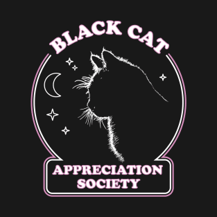 Black Cat Appreciation Society - Retro Witch Halloween Costume T-Shirt