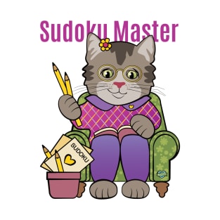 Sudoku Master Cat T-Shirt