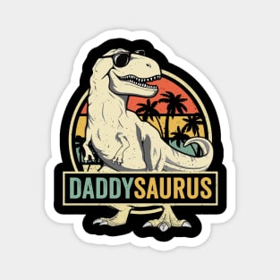 Daddy Saurus T Rex Dinosaur Men Daddysaurus Family Matching Magnet