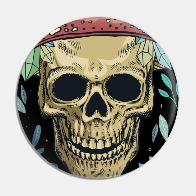 Cottagecore Aesthetic Skull Mushroom Dark Academia Pin by Alex21