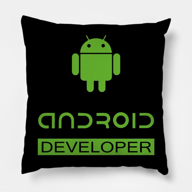 Android developer text programmer logo Pillow by PrisDesign99