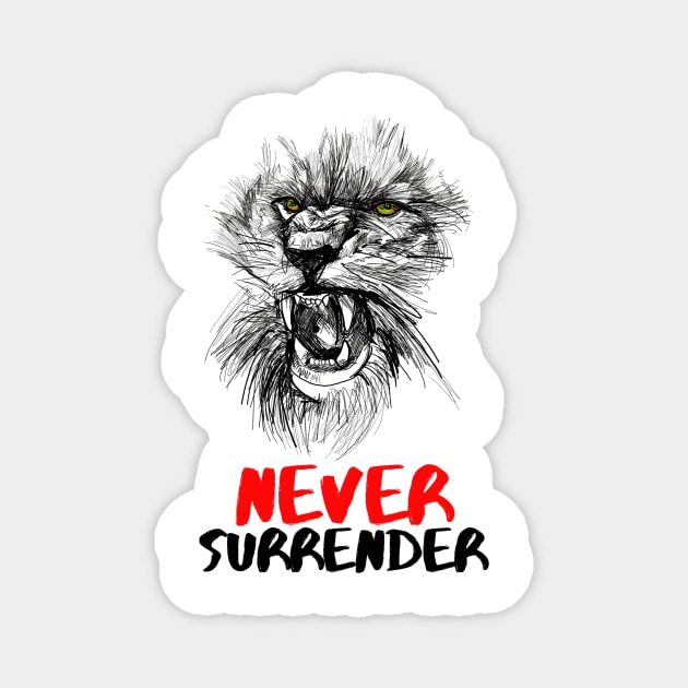 Never Surrender Magnet by robbonavoglia