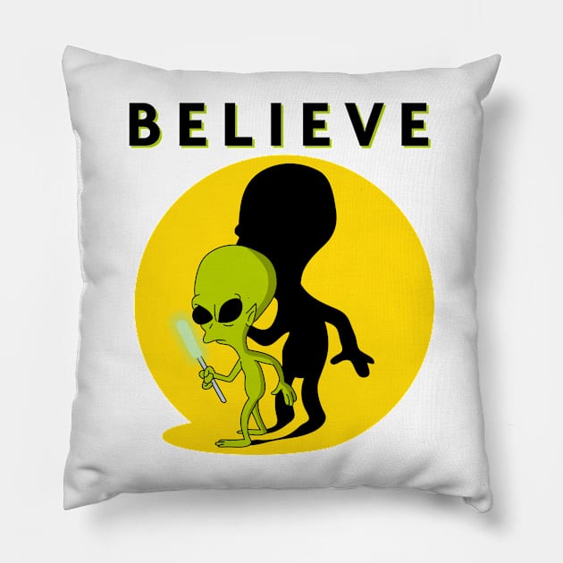 Believe Pillow by Teesbyhugo