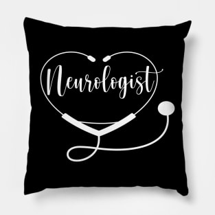 Neurologist Doctor Nurse with Love Heart Pillow