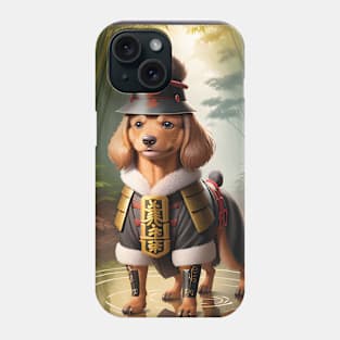 A cute samurai dachshund Phone Case