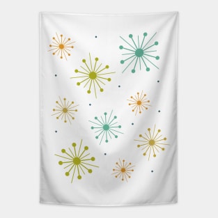 Retro Fireworks Starbursts Mid-century Tapestry