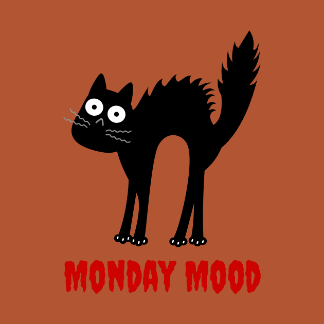 Monday Mood Black Cat by RoeArtwork