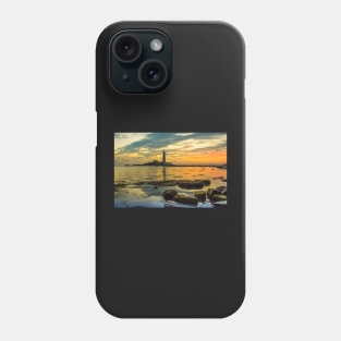 St marys lighthouse sunrise Phone Case