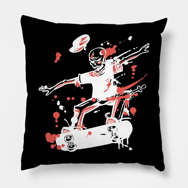 Skateboarder Pillow by Diusse