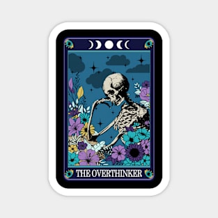 Funny Tarot The Overthinker Skeleton Magnet