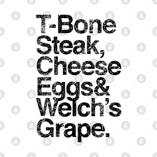 T-Bone Steak, Cheese Eggs, Welch's Grape by Giftblogee