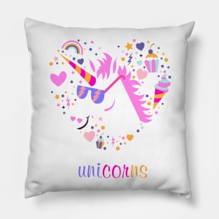 Charismatic unicorn horse Pillow