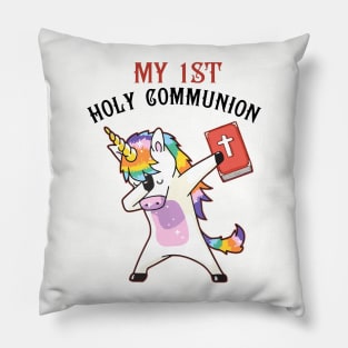 My 1st Holy Communion Unocron Dabbing Unicorn Pillow