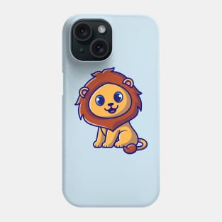 Cute Baby Lion Sitting Cartoon Phone Case