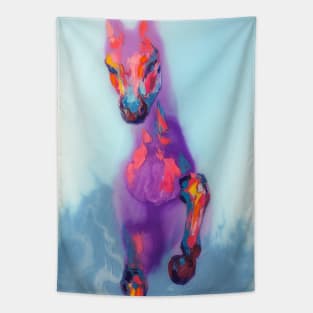 A beautiful painting of colorful horse. Tapestry