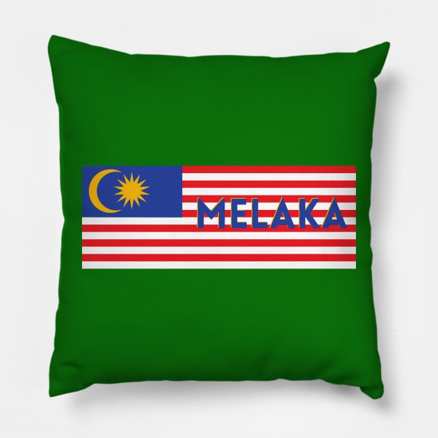 Melaka City in Malaysian Flag Pillow by aybe7elf