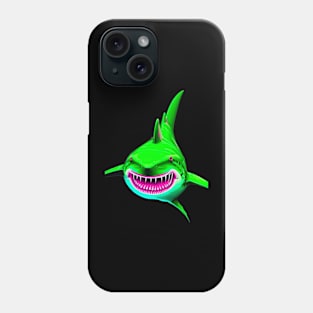 Neon Green Shark Phone Case