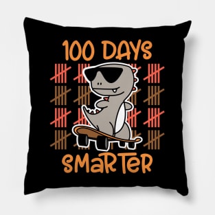Happy 100 Days Of School Happy 100th Dinosaurs Skateboard Pillow