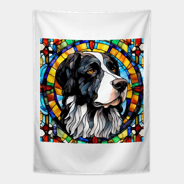 Stained Glass Stabyhoun Tapestry by Doodle and Things