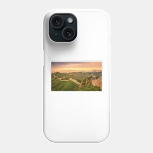 Great Wall of China Sunrise Painting Phone Case