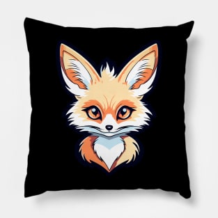 Fennec Fox Illustration Pillow