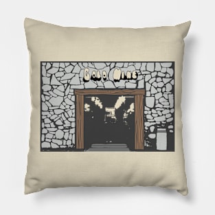 Gold Mine Video Arcade fan framed design Pillow