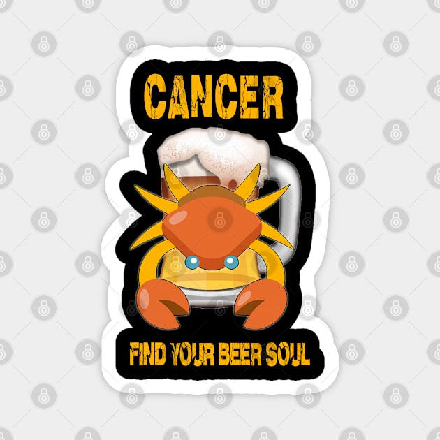 Cancer sign funny beer t-shirt Magnet by Cervezas del Zodiaco