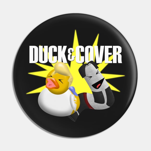 Duck and Cover Rock Band Pin by DV8Works