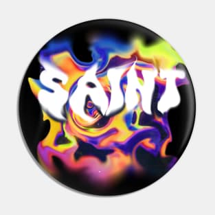 Groovy Text Saint Pin