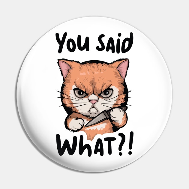 cat with knife you said what Pin by StepInSky