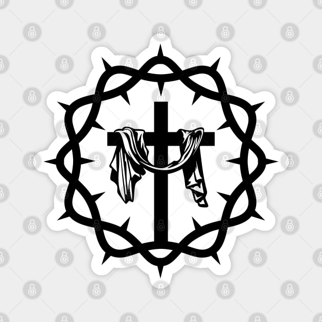 The crown of thorns and the cross of Jesus Magnet by Reformer