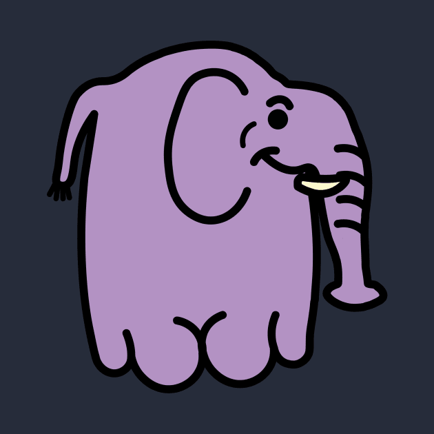 tiny purple elephant cartoon doodle by Captain-Jackson