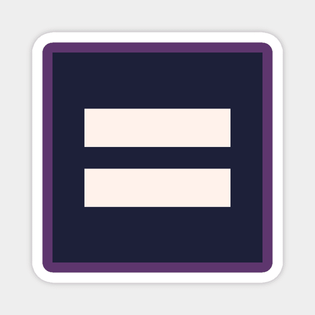 Solid Purple Equality T-shirt Magnet by silversurfer2000