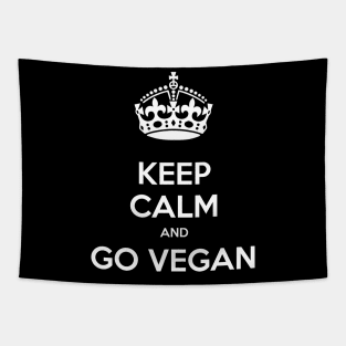 Keep calm and go vegan Tapestry