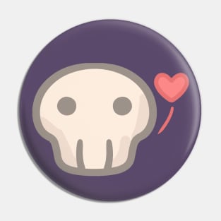 Cute spooky skull Pin