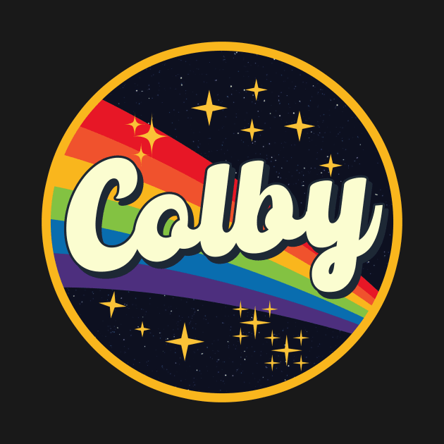 Colby // Rainbow In Space Vintage Style by LMW Art