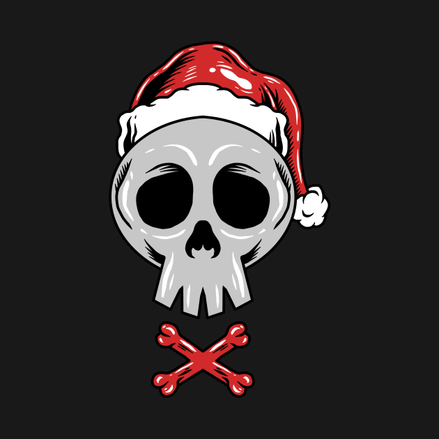 SKULL SANTA by Tee Trends