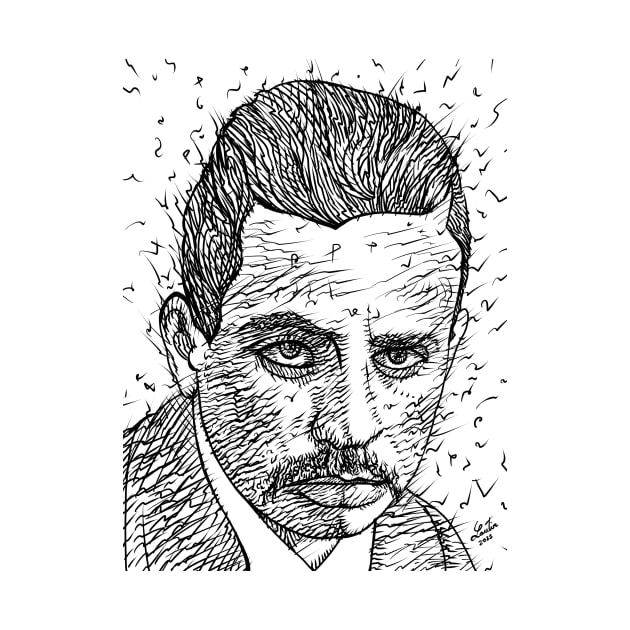 RAINER MARIA RILKE - ink portrait .1 by lautir