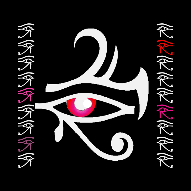 The eye of horus, Wadjeet light on dark by PharaohCloset