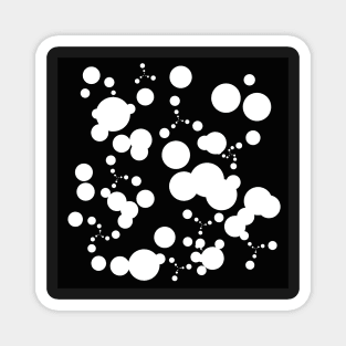 Modern Black and White Spots Magnet