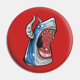 Shark Zombie Pin