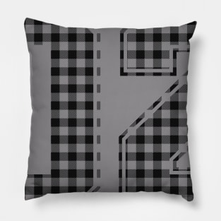 Plaid Number - 02 - Dark Pillow