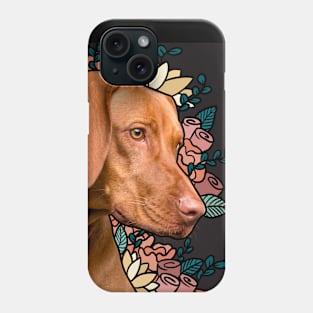 Weimaraner Photo Collage With Flowers and Roses Phone Case