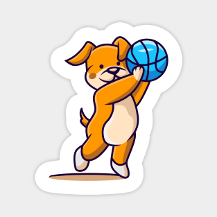 Dogs and basketball Magnet