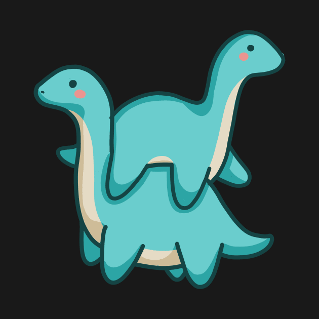 Stacked dinos, long neck, Dinosaurus. by hugadino