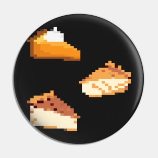 Autumn Pies Pixel Art Pin