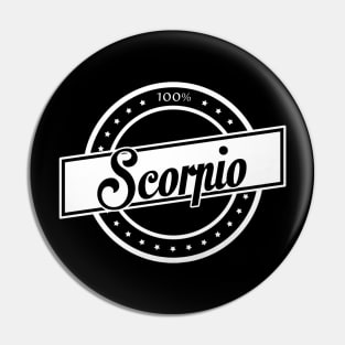 100% Scorpio Pin