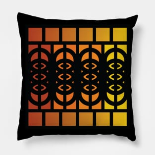 “Dimensional Cloning” - V.4 Orange - (Geometric Art) (Dimensions) - Doc Labs Pillow