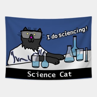 I Do Sciencing says Science Cat Tapestry