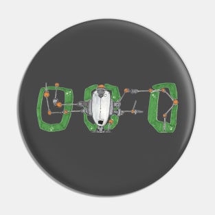 BannerBots 001 (Green Retro) Pin